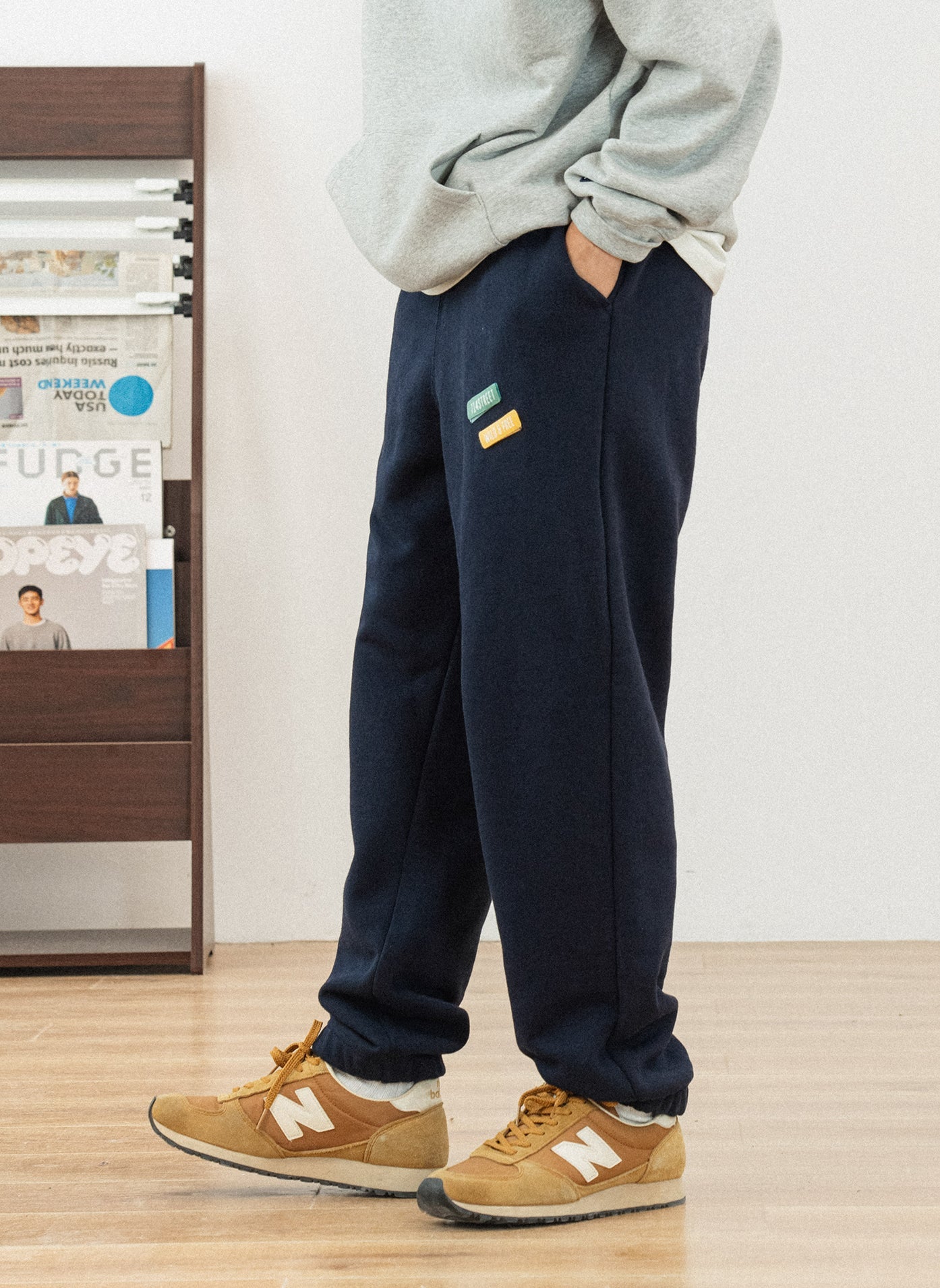 Back brushed sweat rib pants N990 - NNine