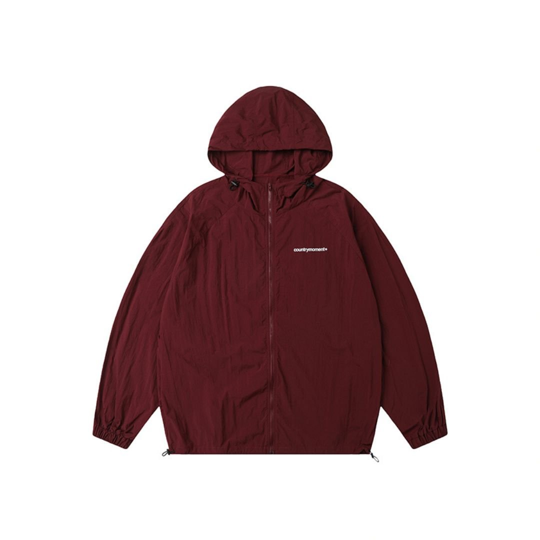 Breathable nylon zip hoodie N387