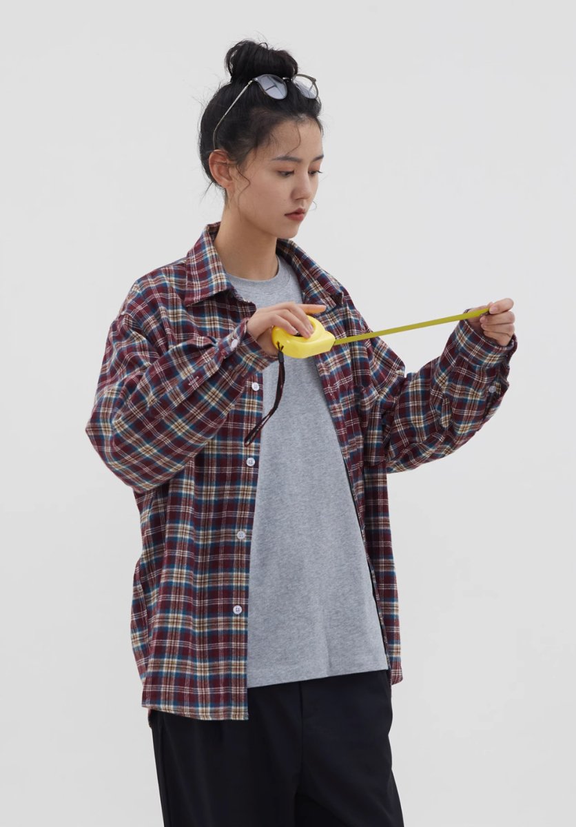 Classic contrast check shirt N71 - NNine