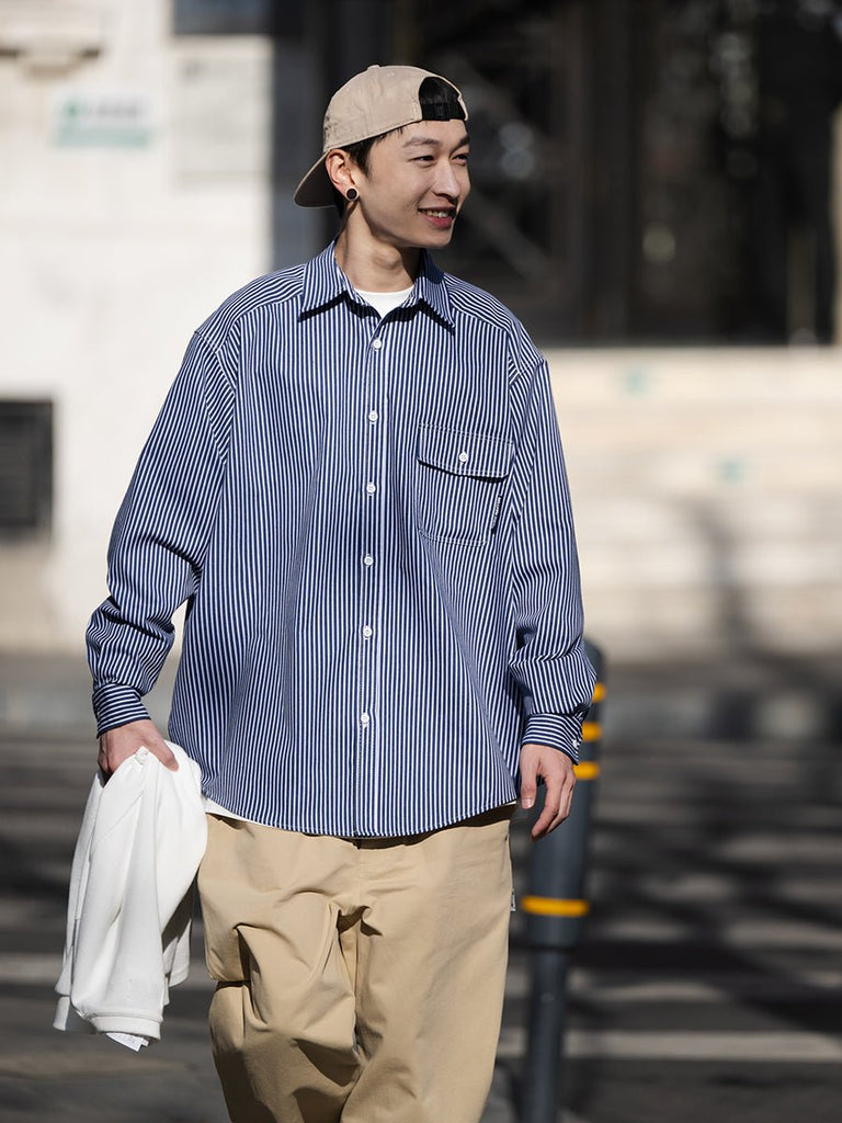 Classic design striped shirt N1807