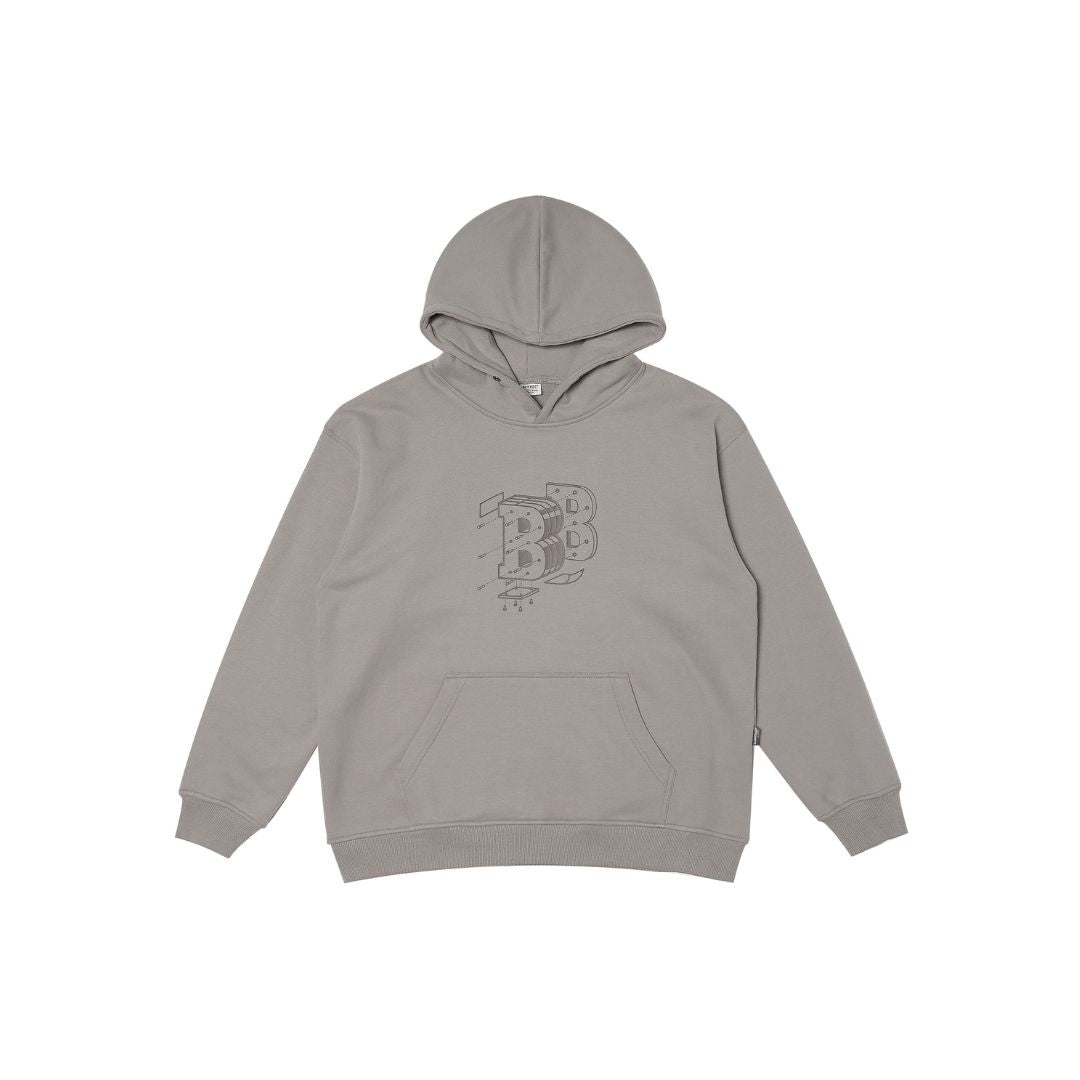 Disassembly print hoodie N1449 - NNine