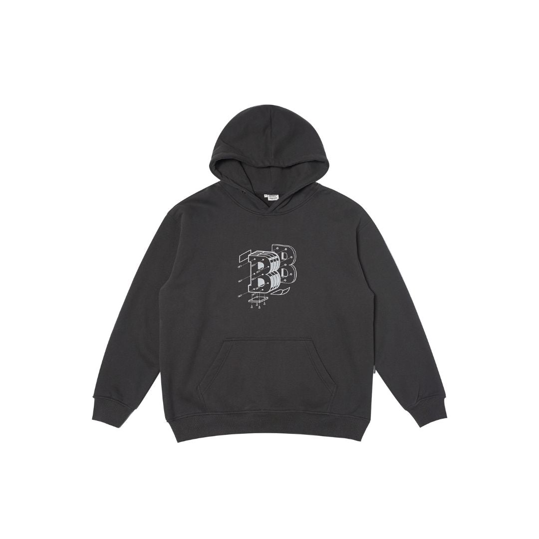 Disassembly print hoodie N1449 - NNine