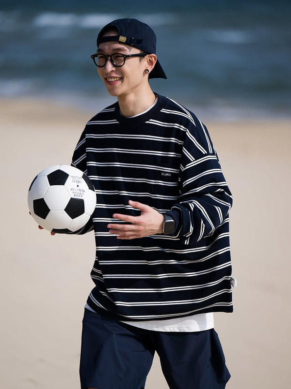 【定番人気】ダブルボーダースウェット メンズ レディース 長袖|Double Border SWEAT N211