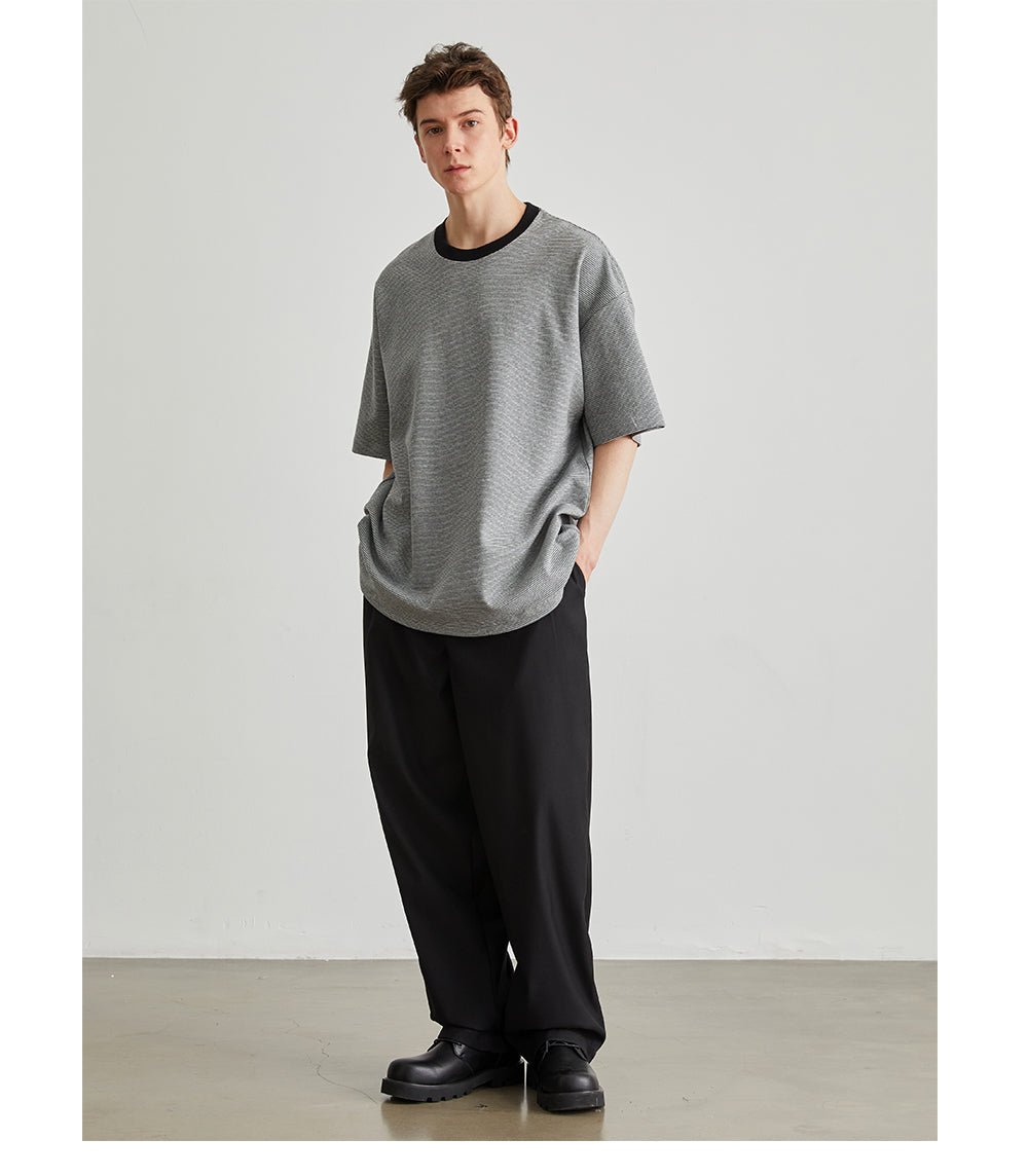 Drawstring Striped T N3236 - NNine