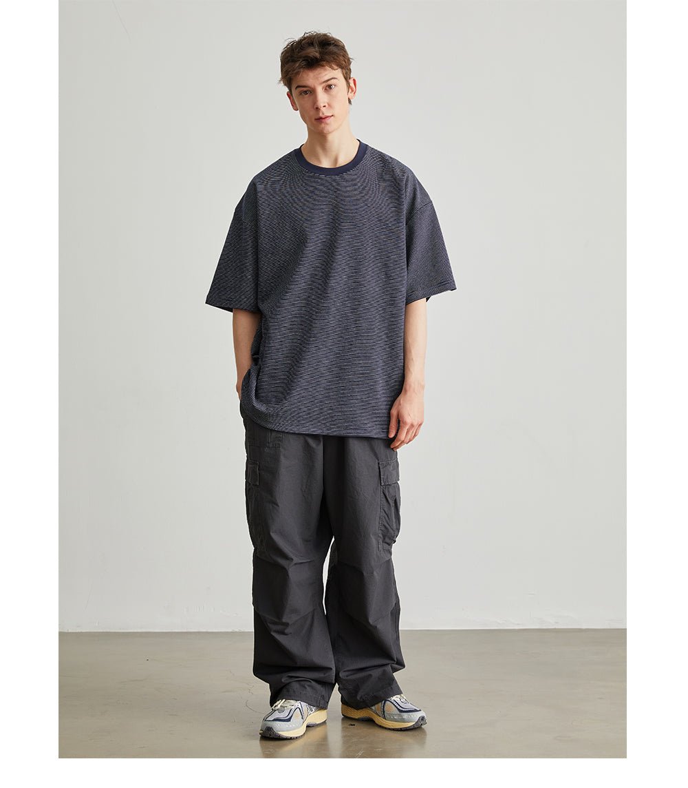 Drawstring Striped T N3236 - NNine