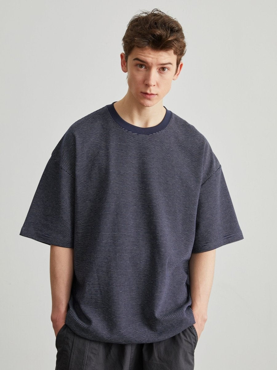Drawstring Striped T N3236 - NNine