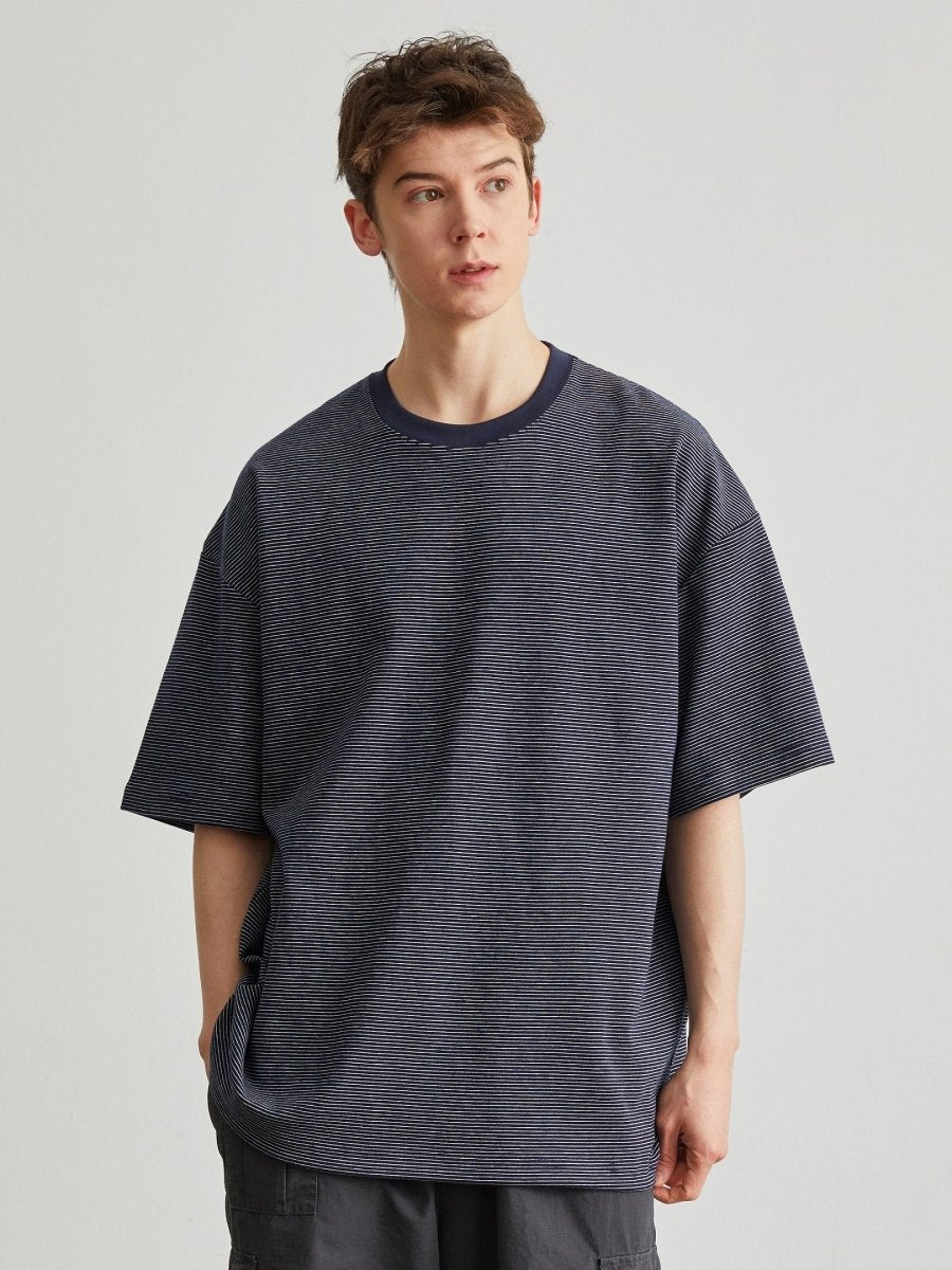 Drawstring Striped T N3236 - NNine