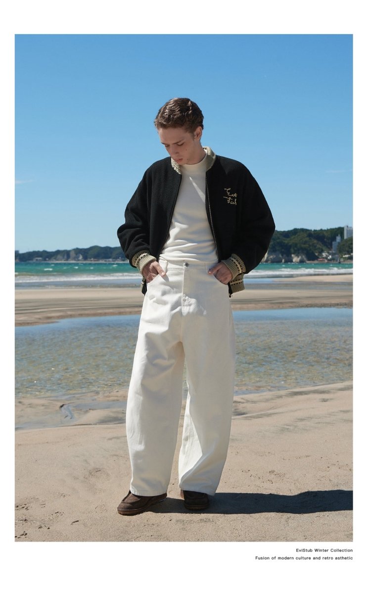 Embroidery retro zip blouson N2819 - NNine