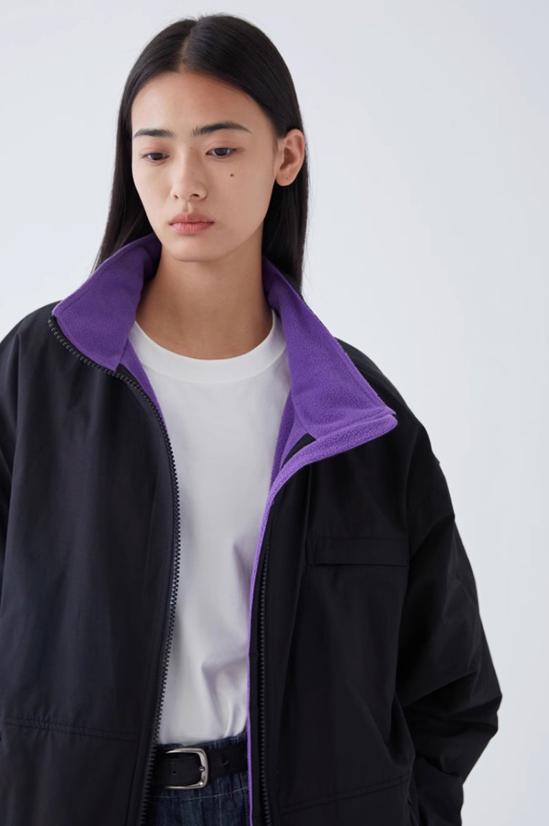 Fleece lining stand color jacket N57 - NNine