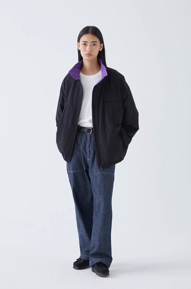Fleece lining stand color jacket N57 - NNine