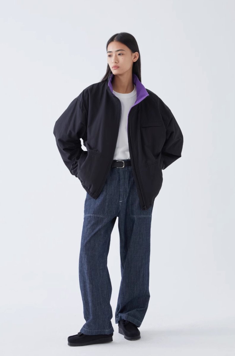 Fleece lining stand color jacket N57 - NNine