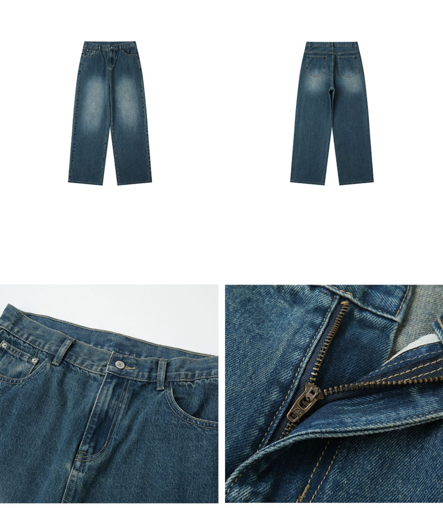 Front Wash Straight Denim N1649 - NNine