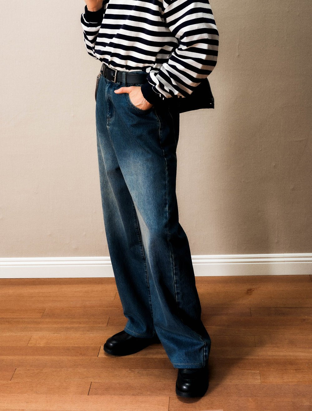 Front Wash Straight Denim N1649 - NNine