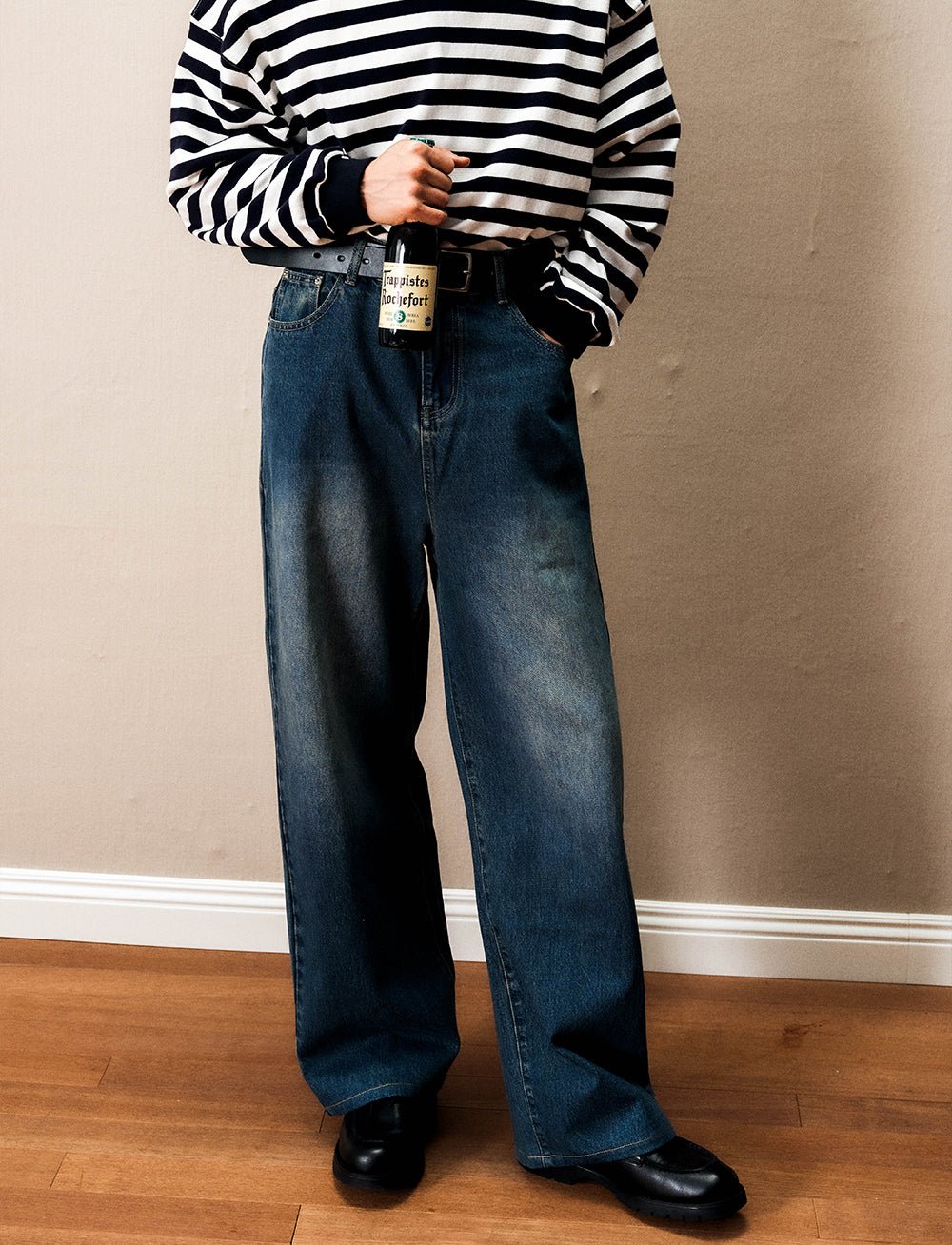 Front Wash Straight Denim N1649 - NNine