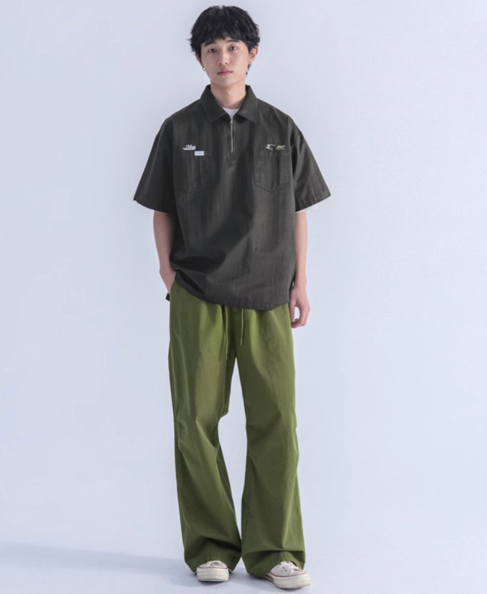 Green wide pants N241 - NNine