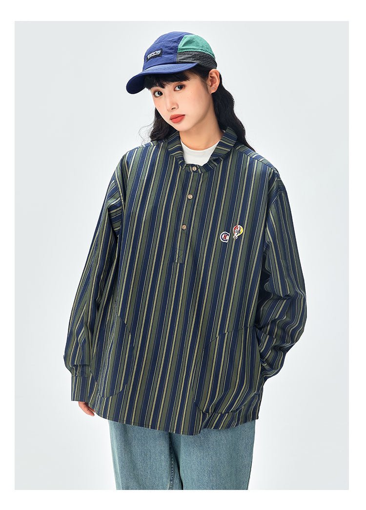 Half button striped shirt N3294 - NNine