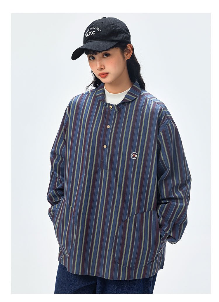 Half button striped shirt N3294 - NNine