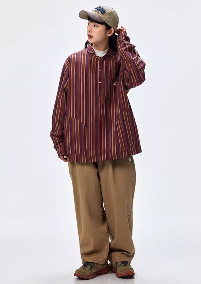 Half button striped shirt N3294 - NNine
