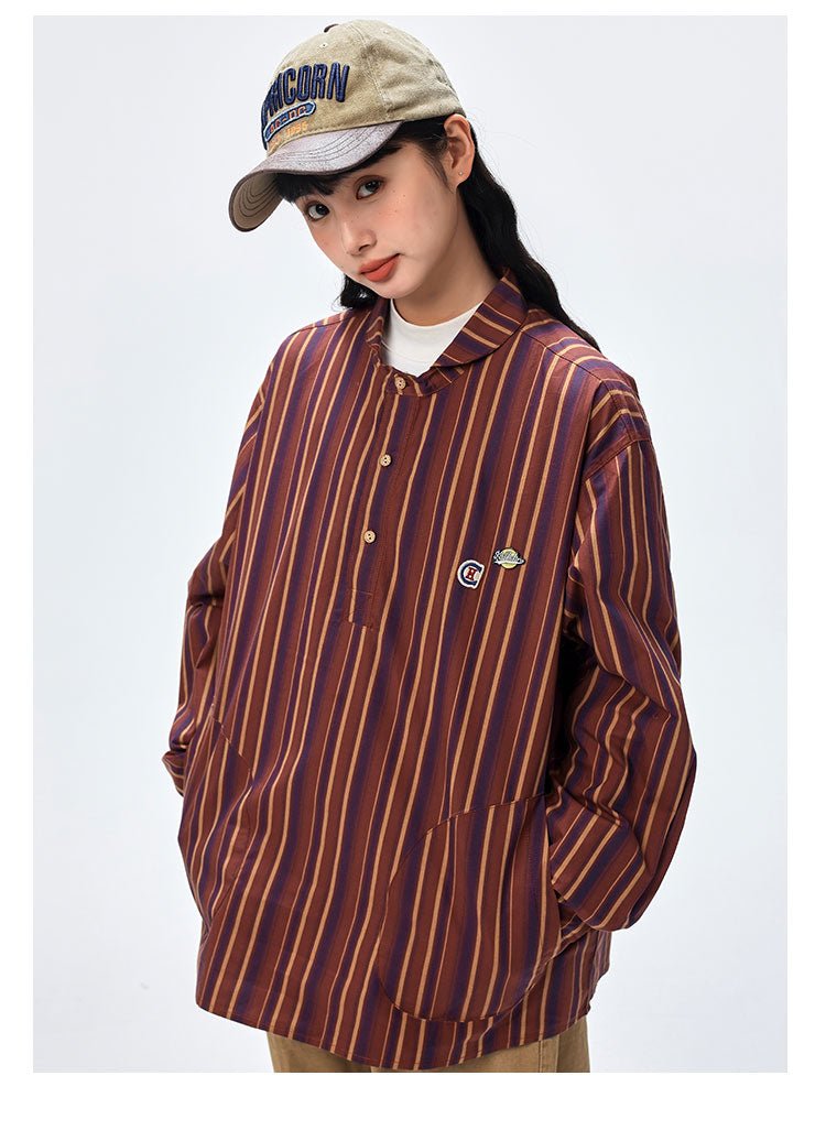 Half button striped shirt N3294 - NNine