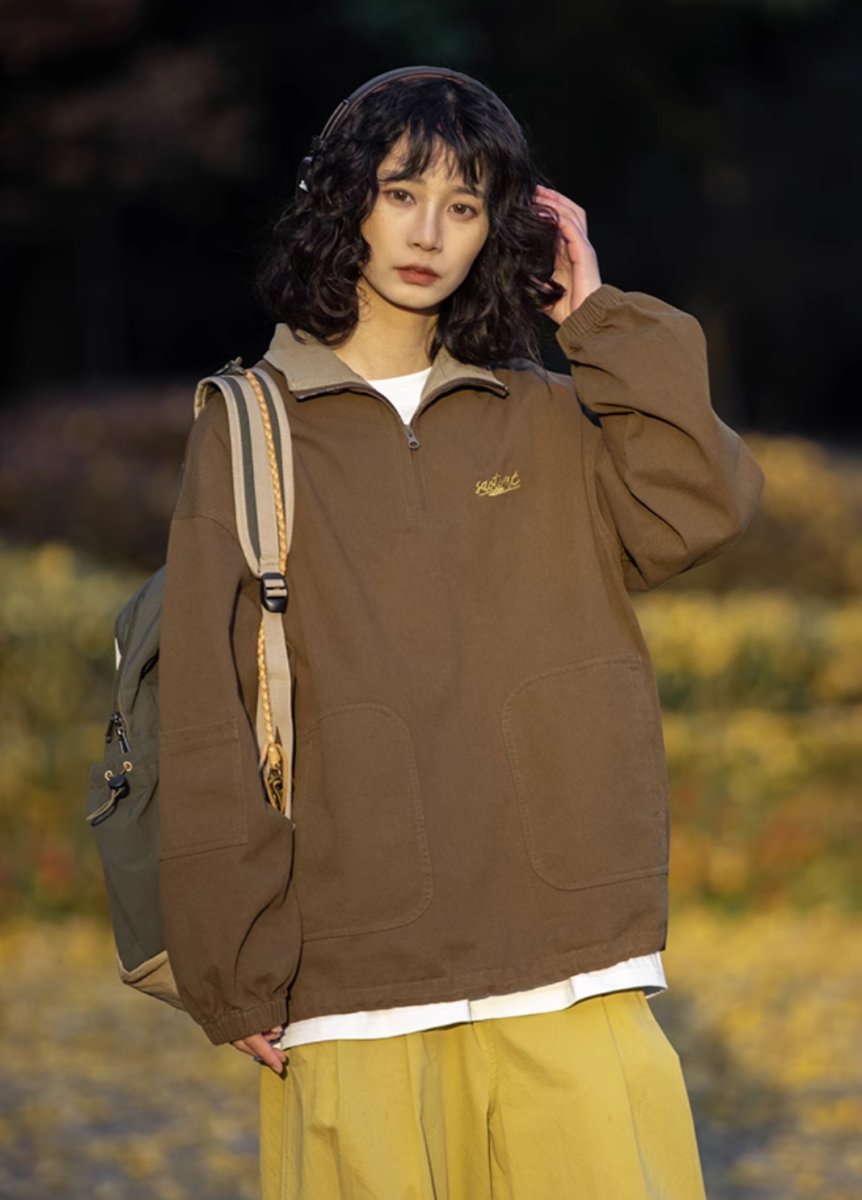 Half zip retro sports sweatshirt N3151 - NNine