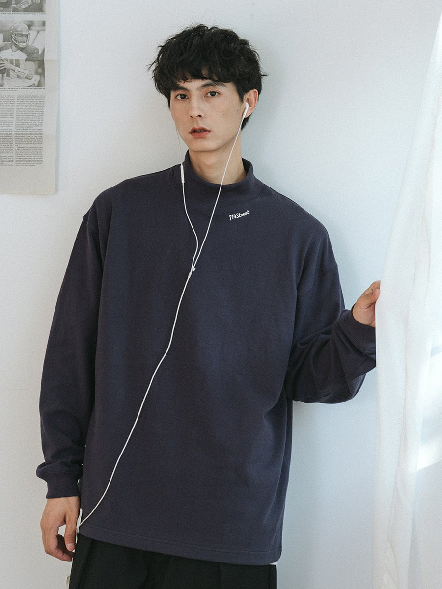 High neck logo long sleeve T-shirt N1268 - NNine