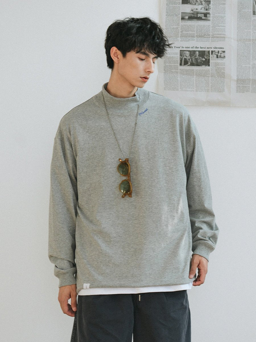 High neck logo long sleeve T-shirt N1268 - NNine