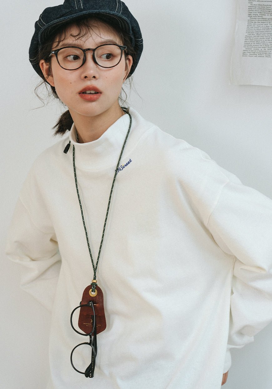 High neck logo long sleeve T-shirt N1268 - NNine