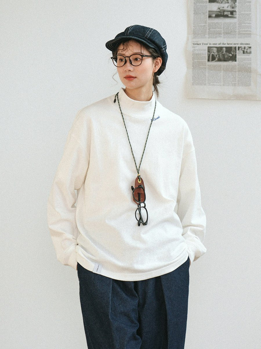 High neck logo long sleeve T-shirt N1268 - NNine