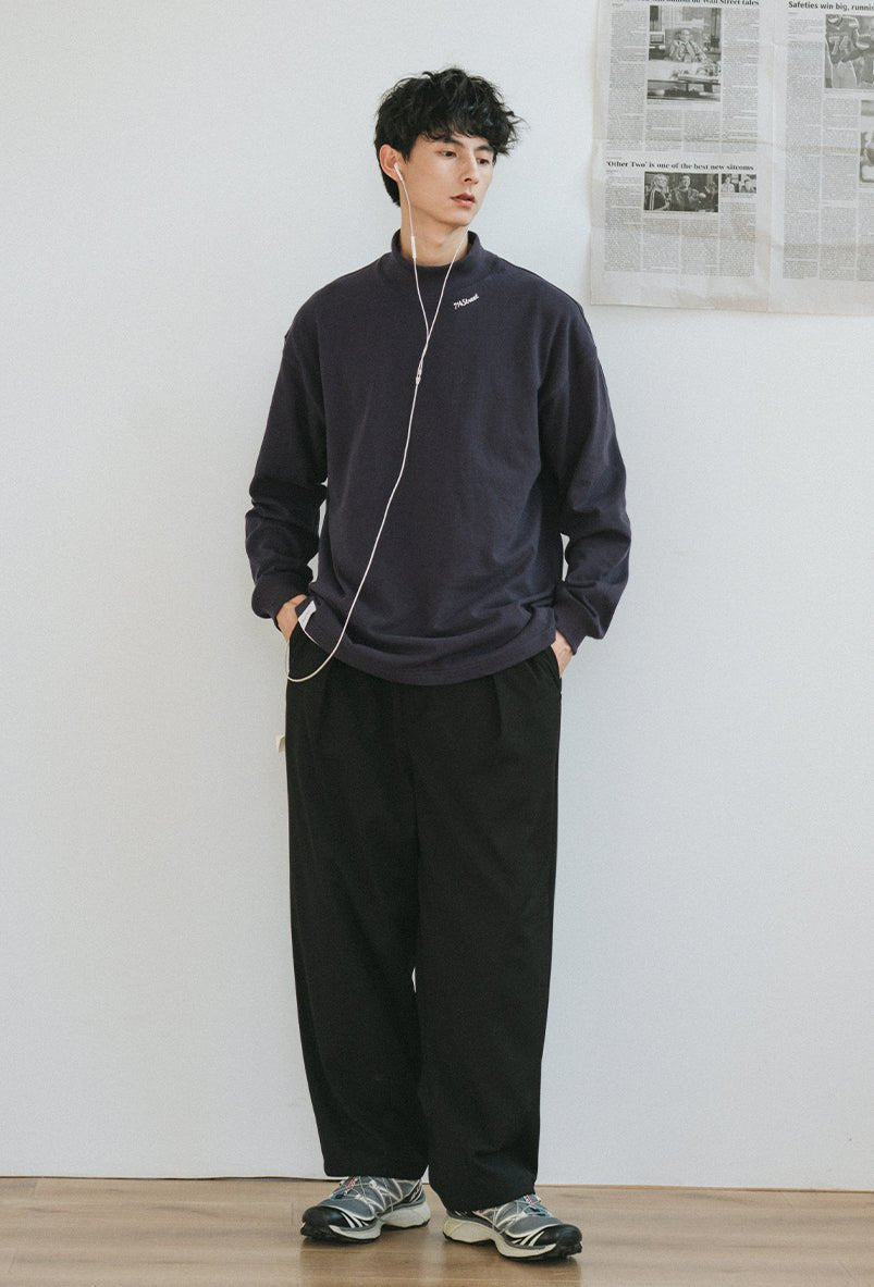 High neck logo long sleeve T-shirt N1268 - NNine