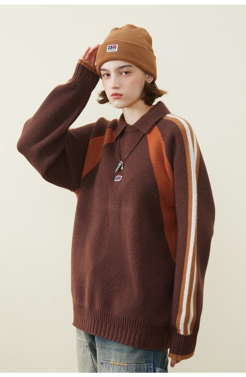 【アンゴラニット】Knit polo sweater N2604 - NNine