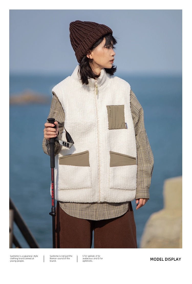 Lamb wool zip vest N2920 - NNine