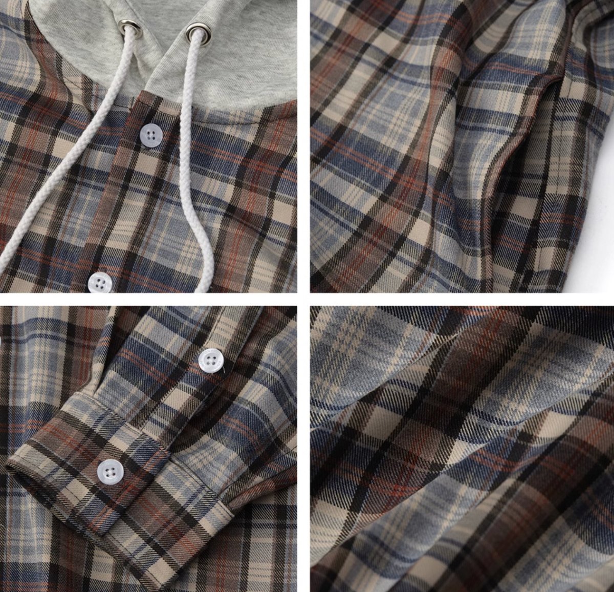 Lazy Hooded Check Shirt N123 - NNine
