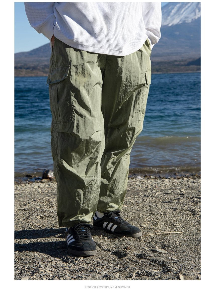 LIGHTWEIGHT NYLON CARGO PANTS N3267 - NNine