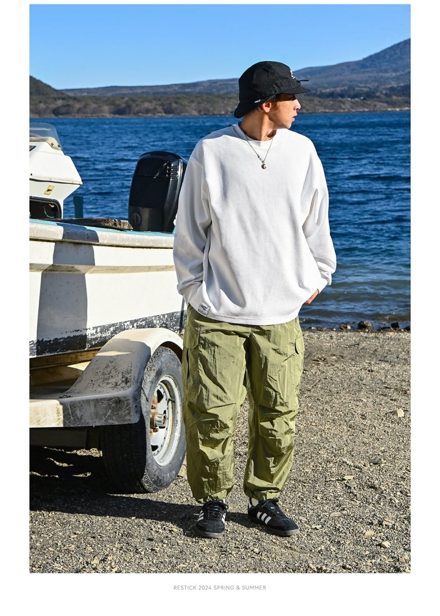 LIGHTWEIGHT NYLON CARGO PANTS N3267 - NNine