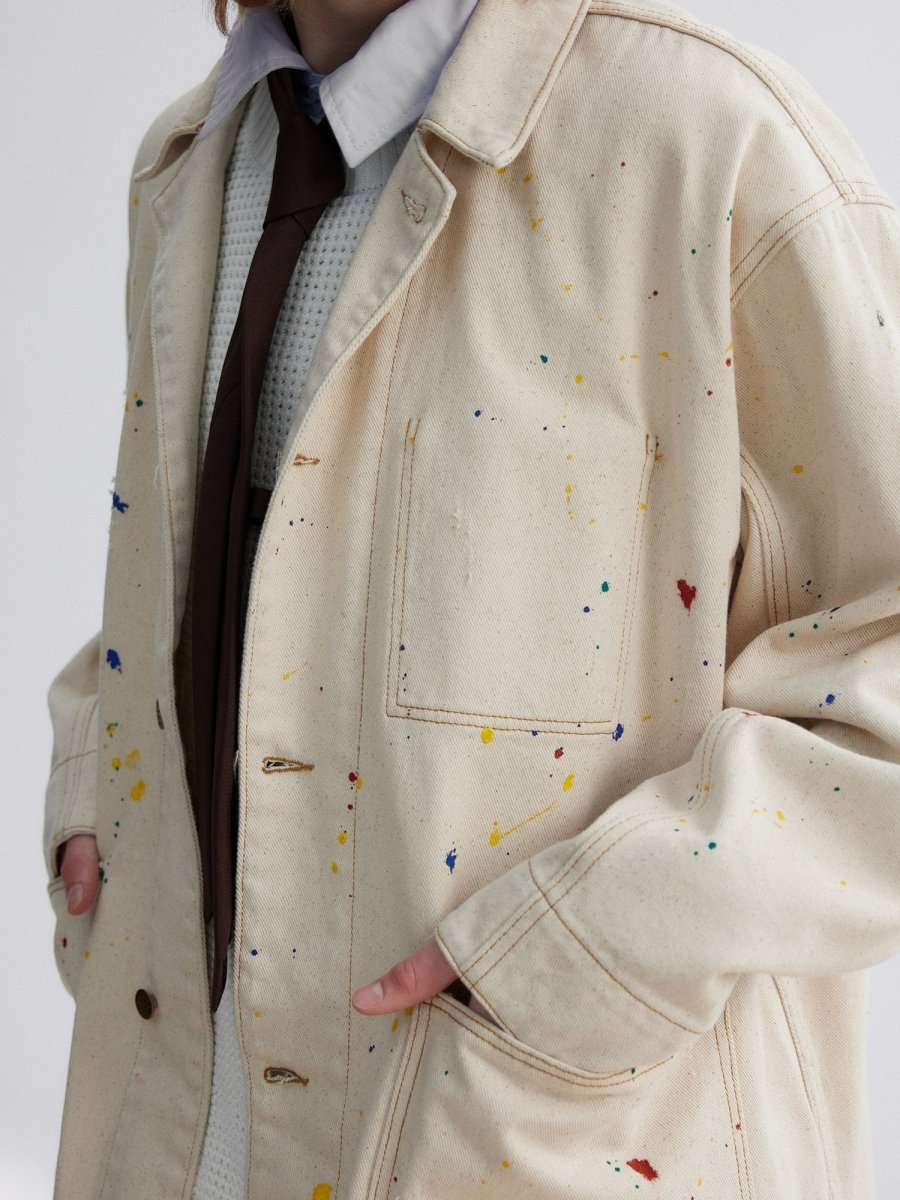 Paint processing denim jacket N3110 - NNine