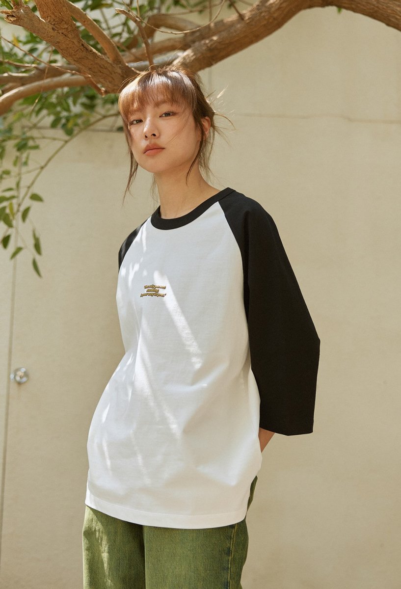 Raglan sleeve seven -quarter sleeve T-shirt WN20 - NNine