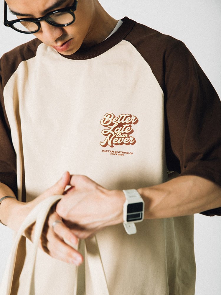 Retro logo raglan sleeve T-shirt N2275 - NNine