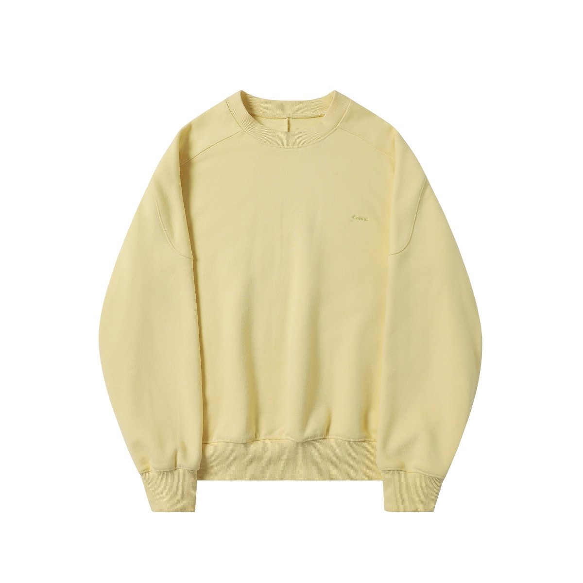 Pastel yellow crew outlet neck sweatshirt