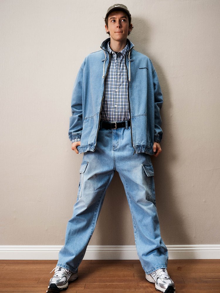 Stand collar denim jacket N1647 - NNine