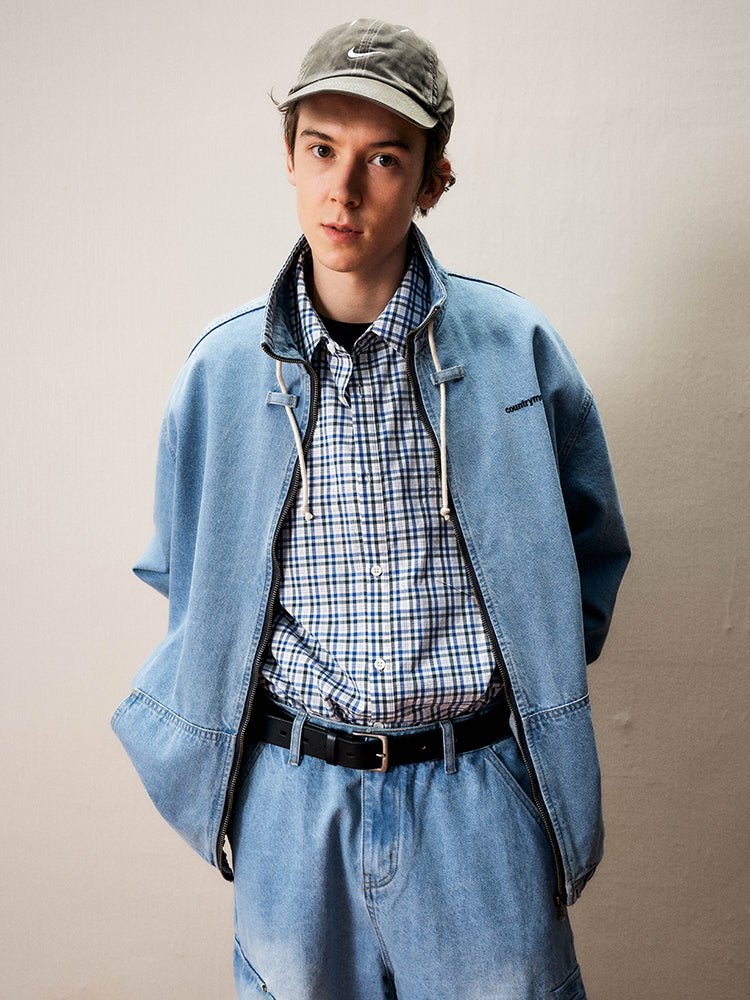 Stand collar denim jacket N1647 - NNine