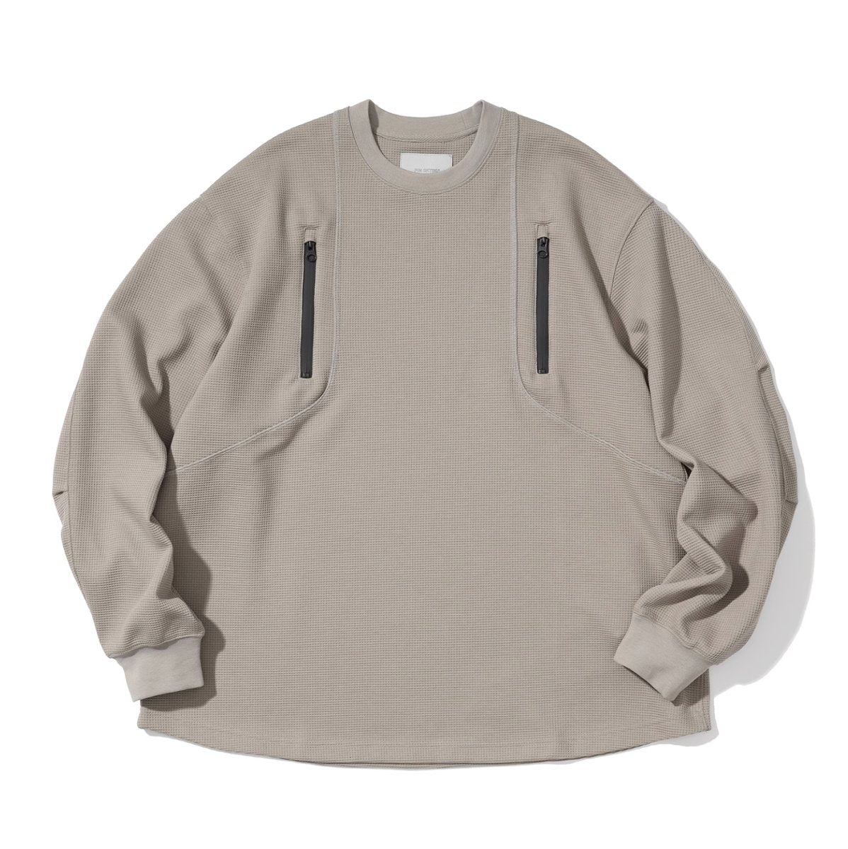 Waffle zipper T -shirt N2475 - NNine