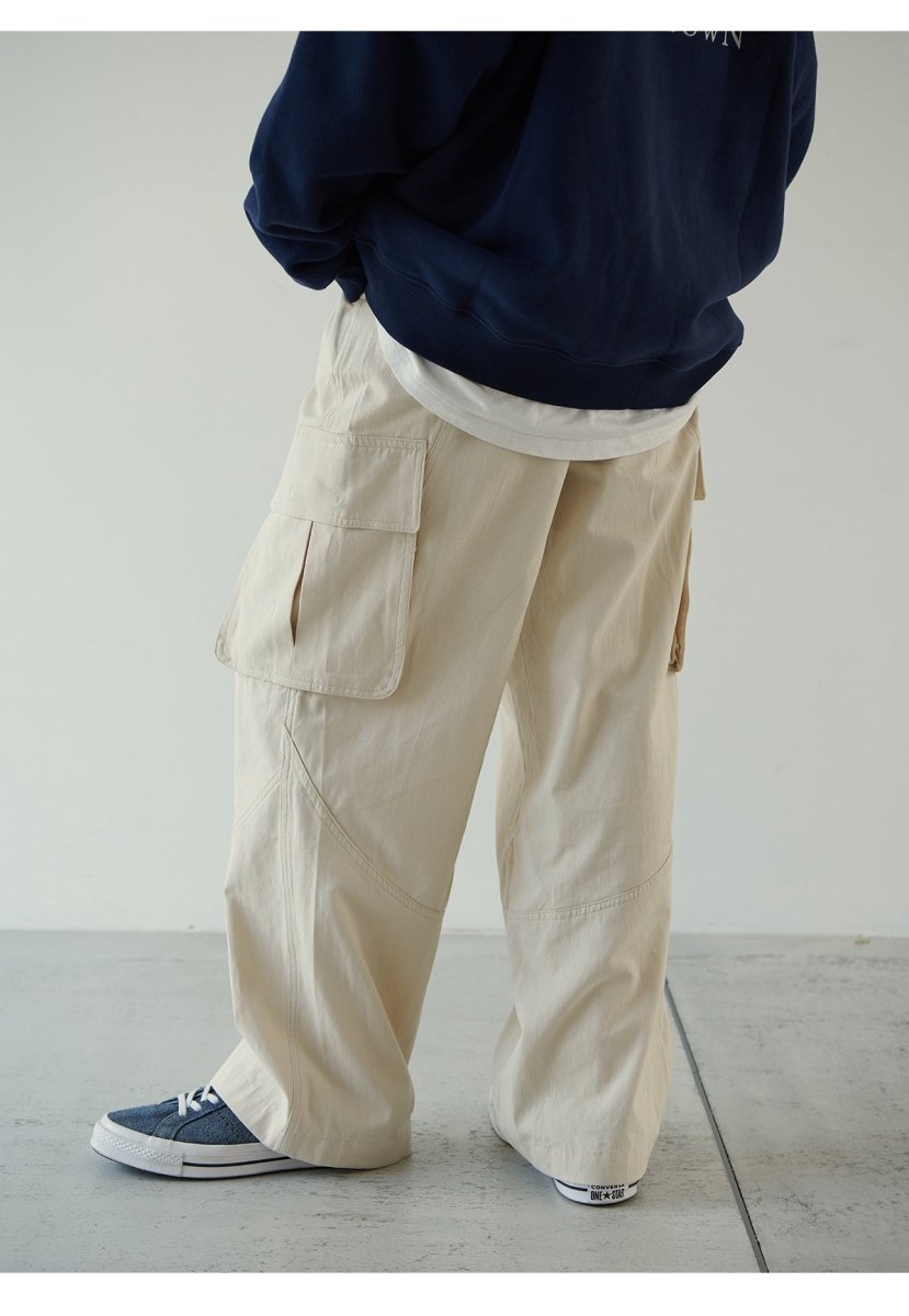 Washed khaki cargo pants N2711 - NNine