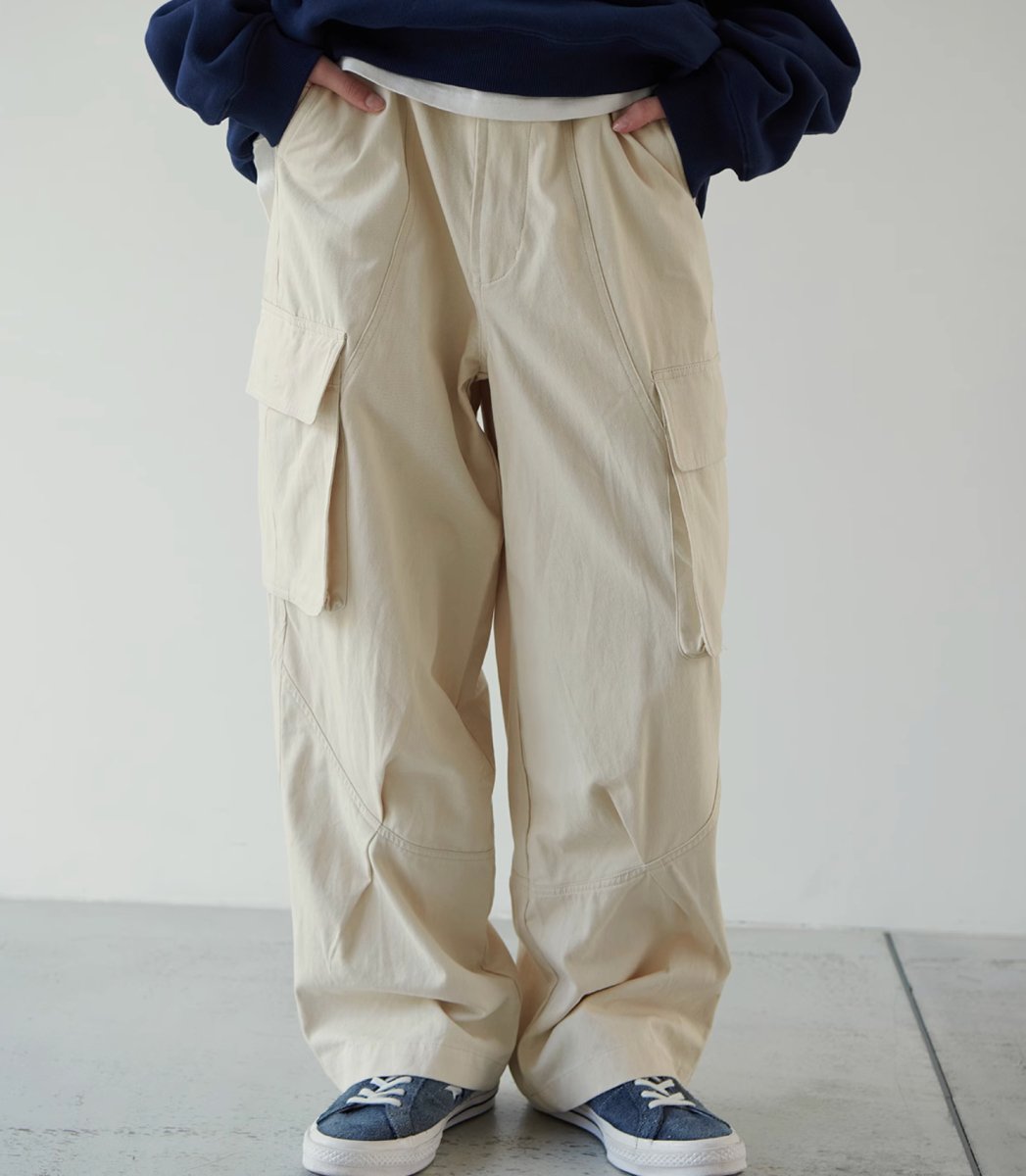 Washed khaki cargo pants N2711 - NNine