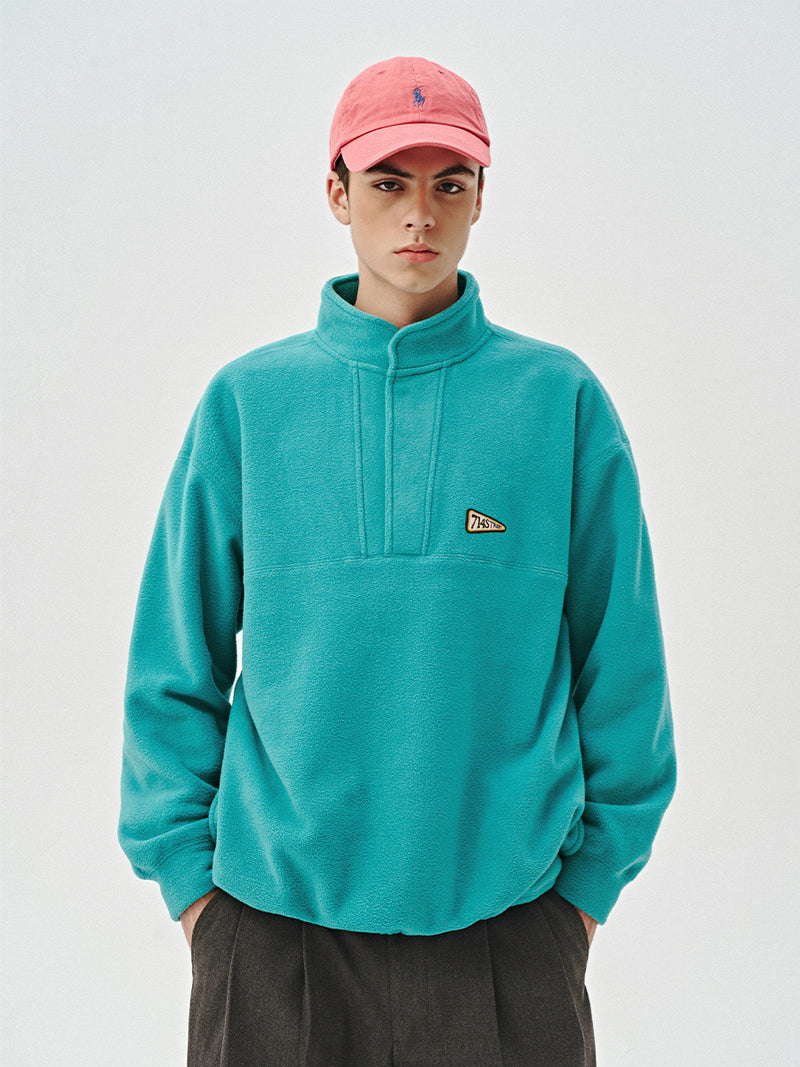 stand collar fleece sweatshirt  / フリーススウェット N4580