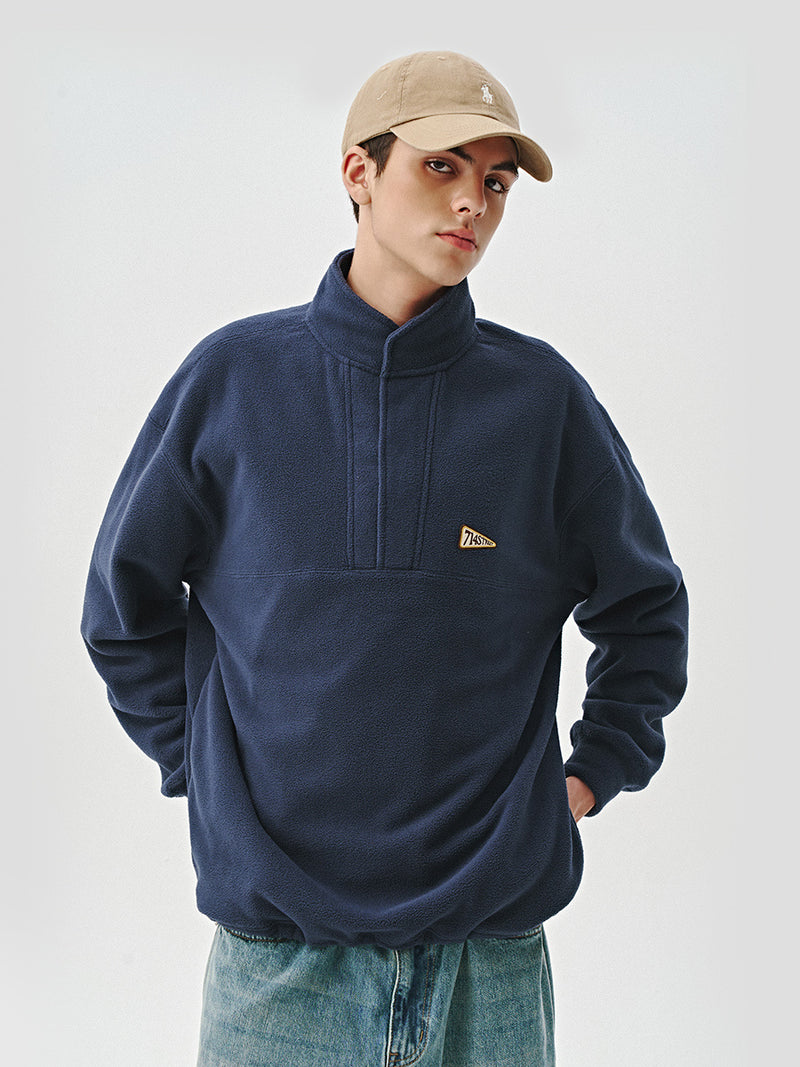 stand collar fleece sweatshirt  / フリーススウェット N4580