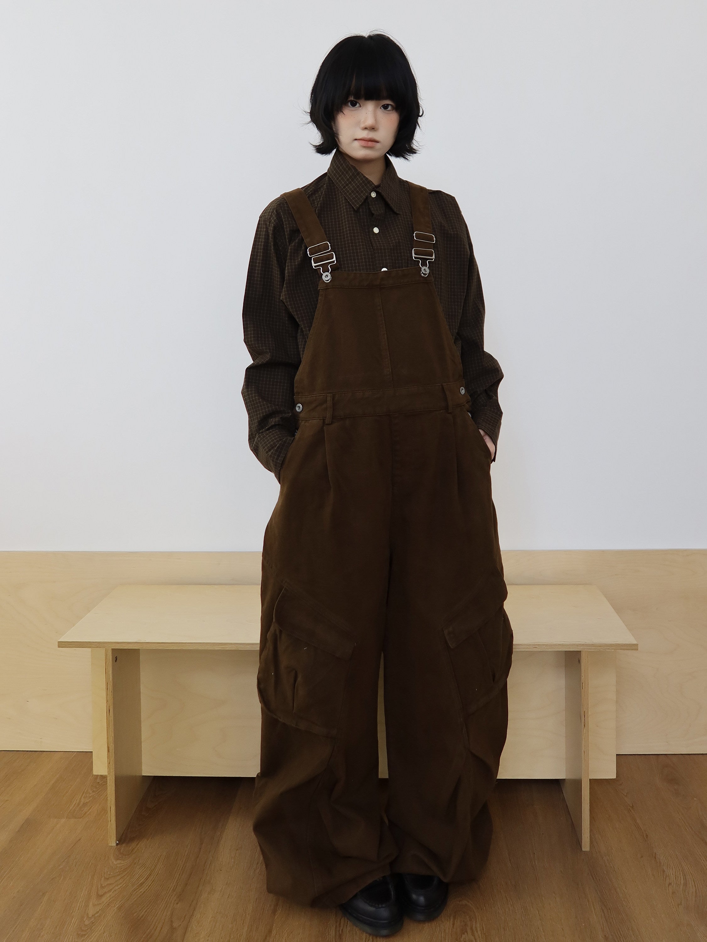 ヴィンテージ ルーズフィット ワイドオーバーオール N6411