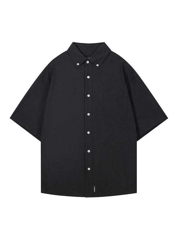 short sleeve plain shirt  / ベーシックポケットシャツ N3743
