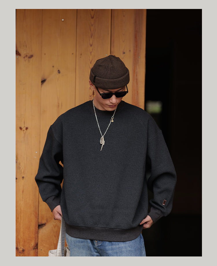 Heavy duty double-sided Waffle Sweater / ヘビーデューティ両面ワッフルセーター　N4461