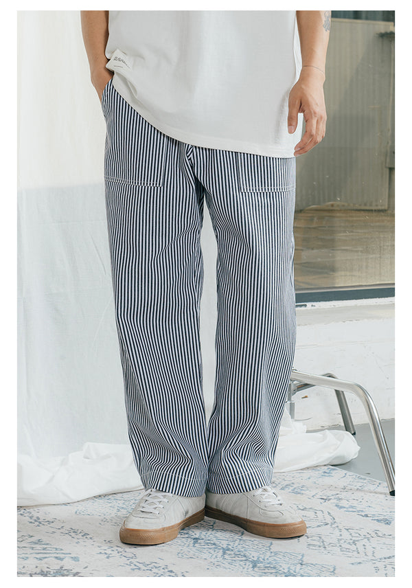striped denim pants   / ヒッコリー柄パンツ N3718