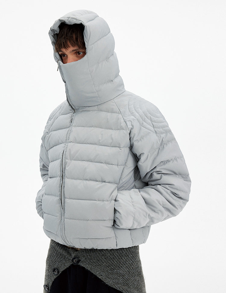 斜めジップ 高機能ダウンフーデッドジャケット N6268